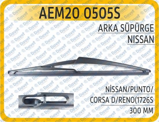 AEM 200505S Arka Silecek Supurgesi 300mm Nissan Punto Corsa D Reno(1726s